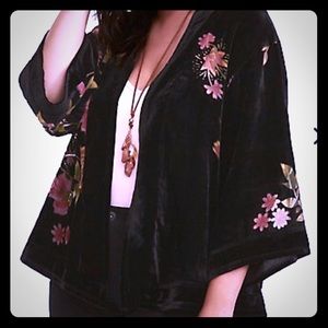 Torrid Burnout Velvet Cropped Kimono